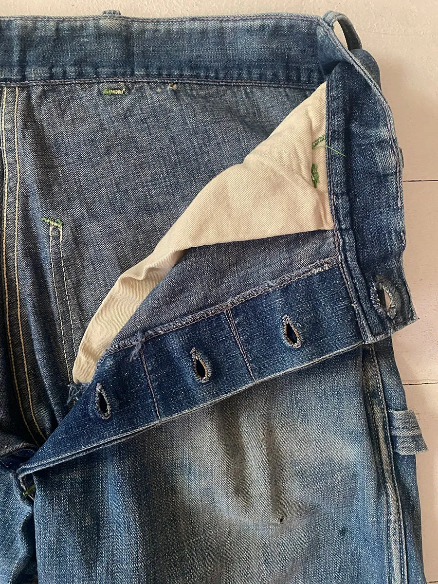 1930's Donut Button Carpenter Jeans 31x27