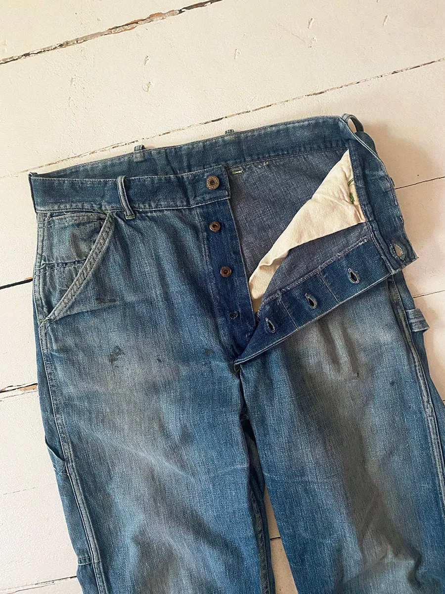 1930's Donut Button Carpenter Jeans 31x27