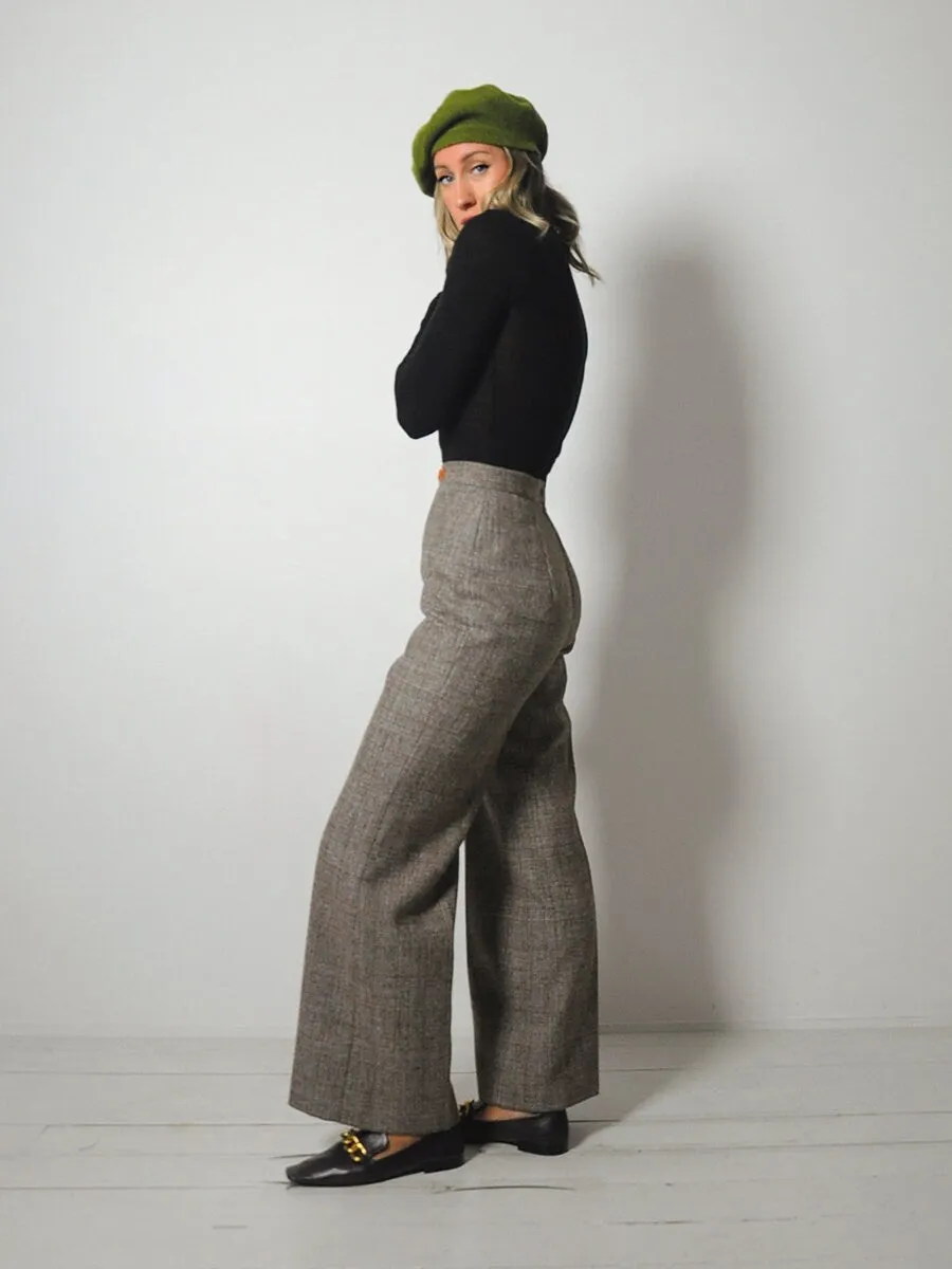 1970's Horsebit Tweed Trousers