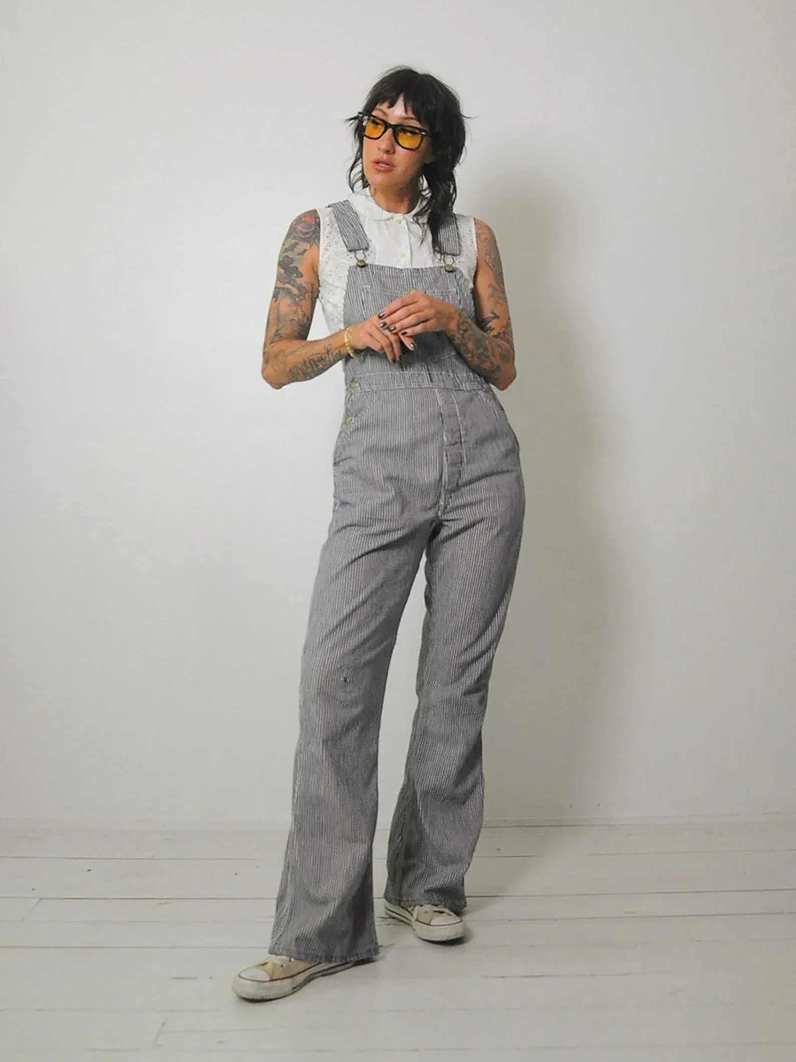 1970's OshKosh Hickory Stripe Overalls