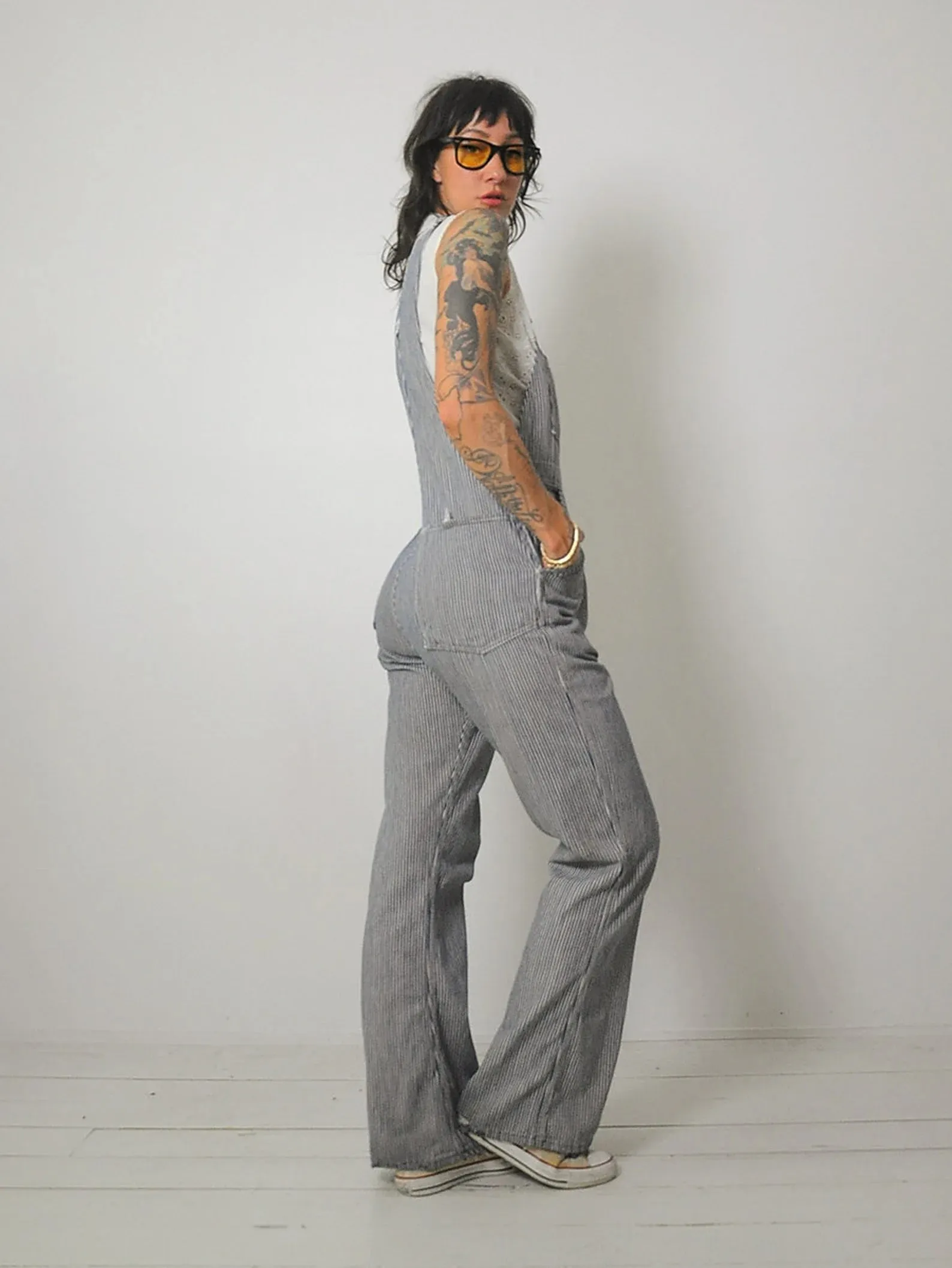 1970's OshKosh Hickory Stripe Overalls