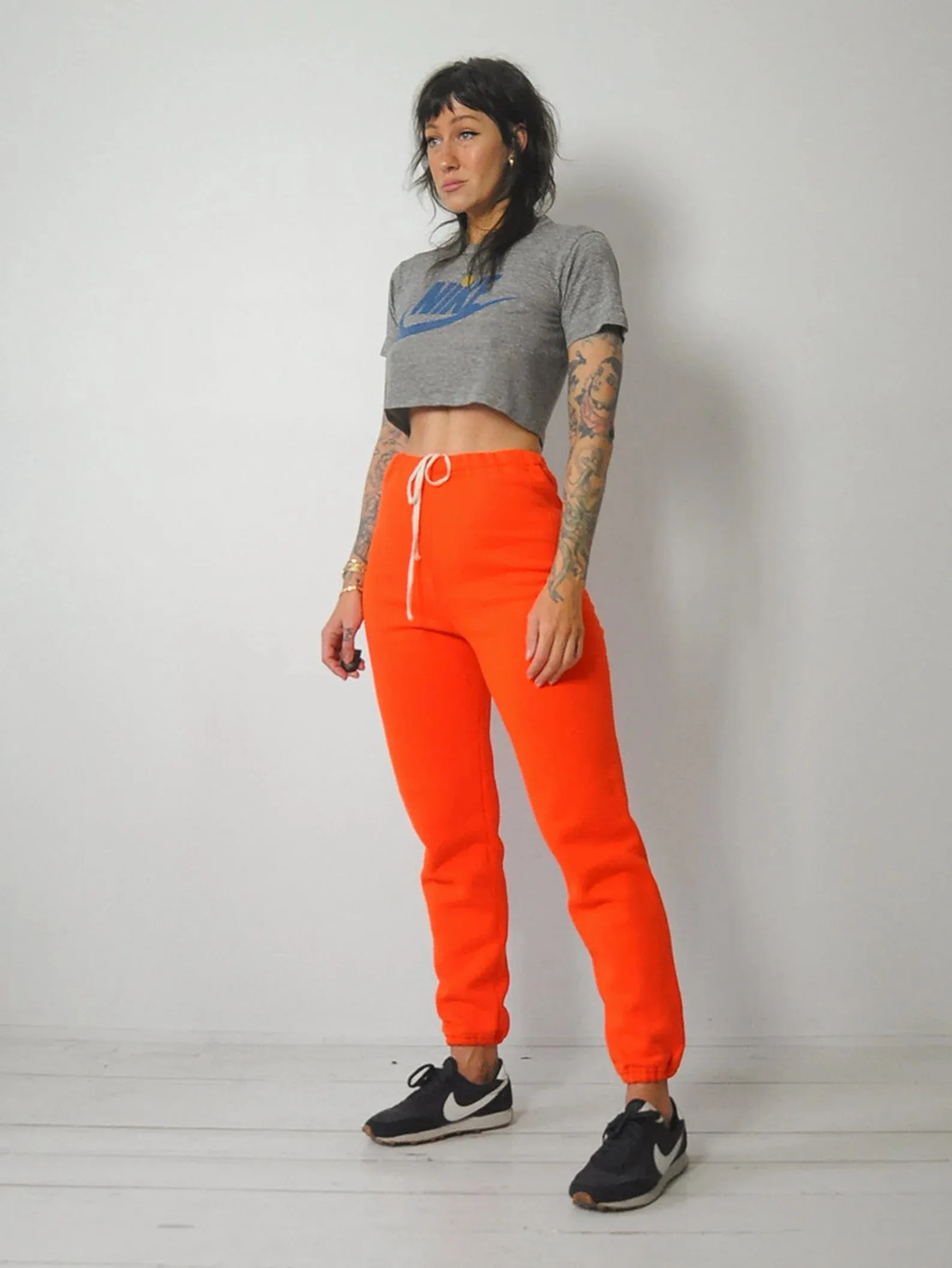 1980's Orange High Waist Sweatpants