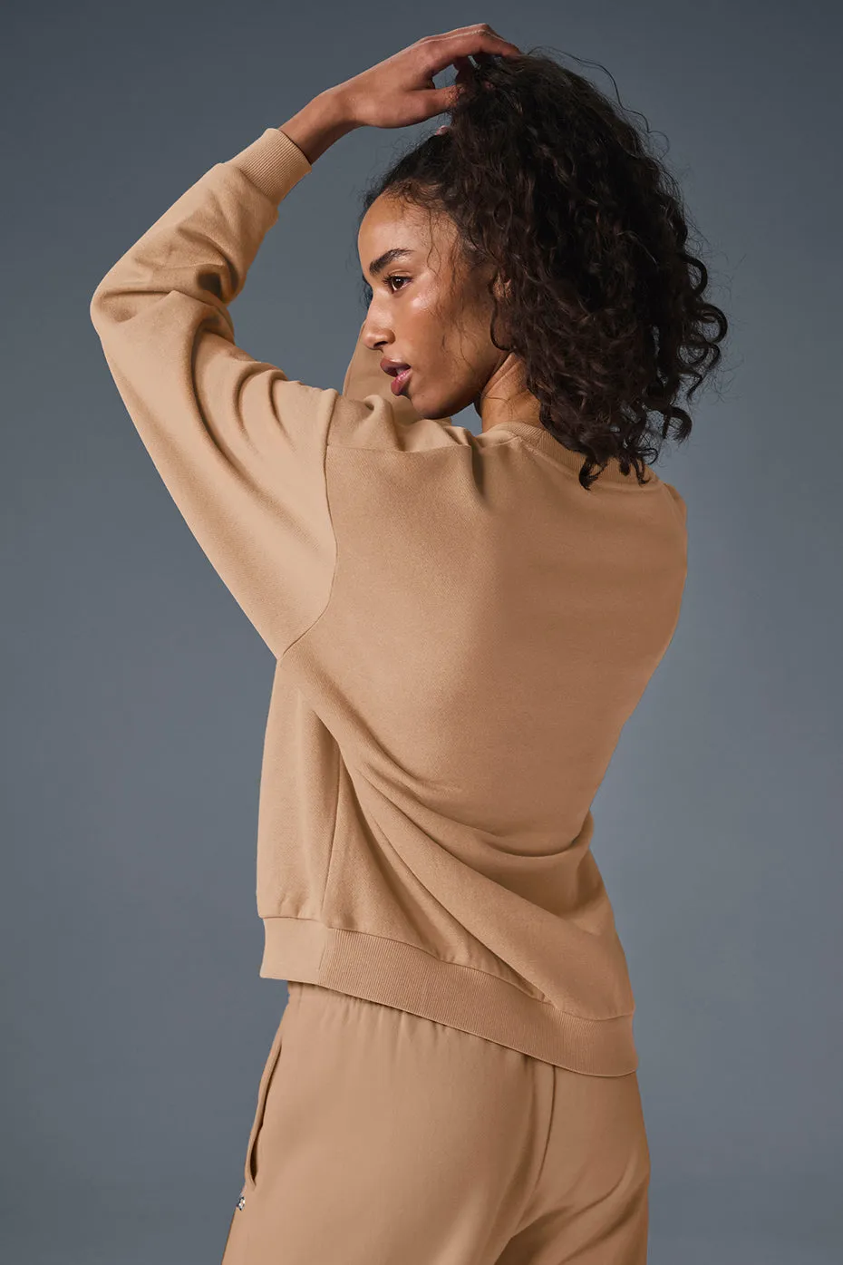 Accolade Crew Neck Pullover - Toasted Almond