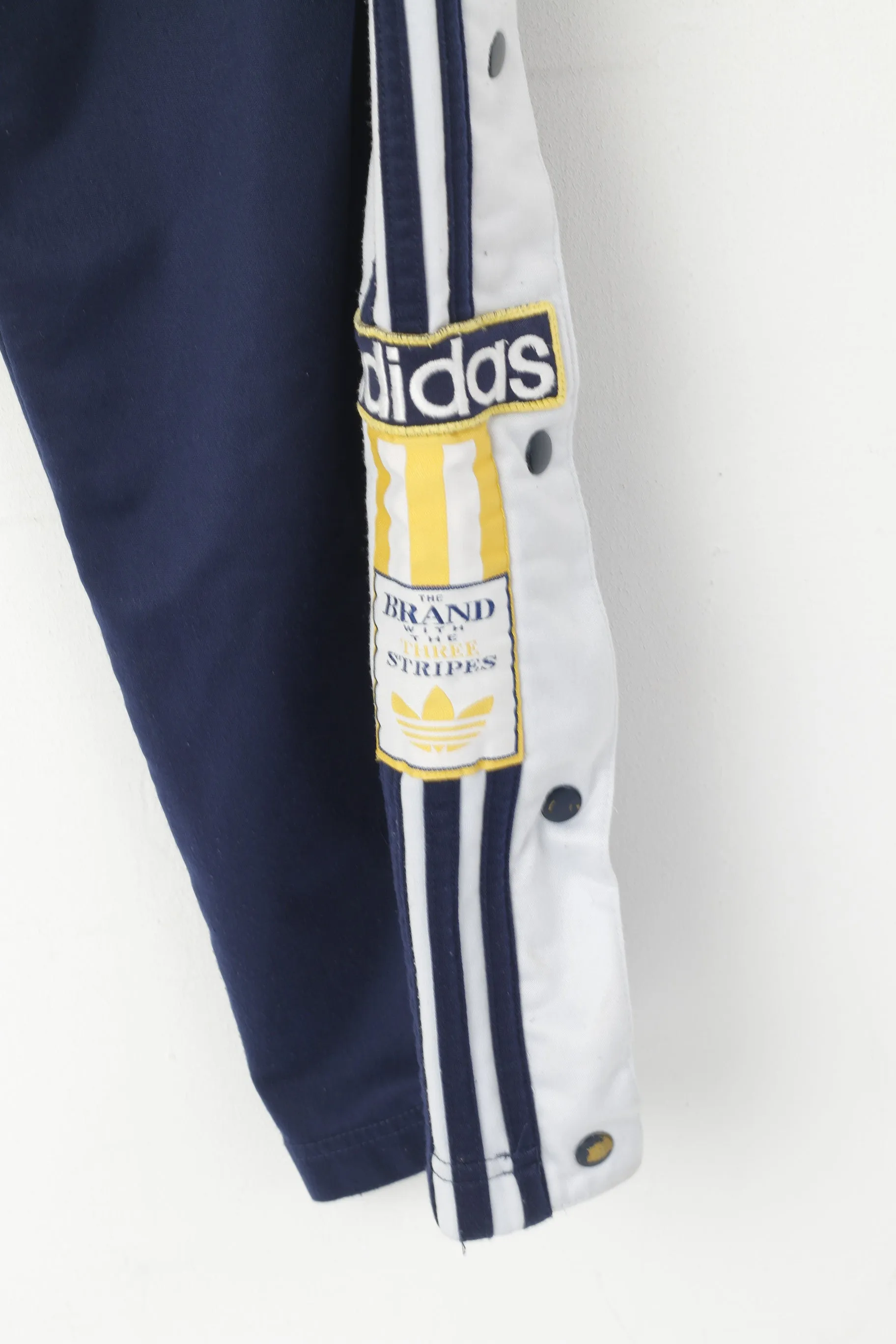 Adidas Men D10 F204 XXL Sweatpants Navy Vintage Snap Side Track Trousers