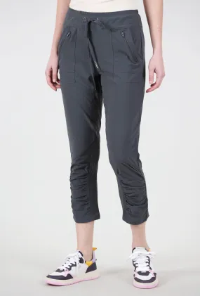 Aksana Ruched Legging, Charcoal