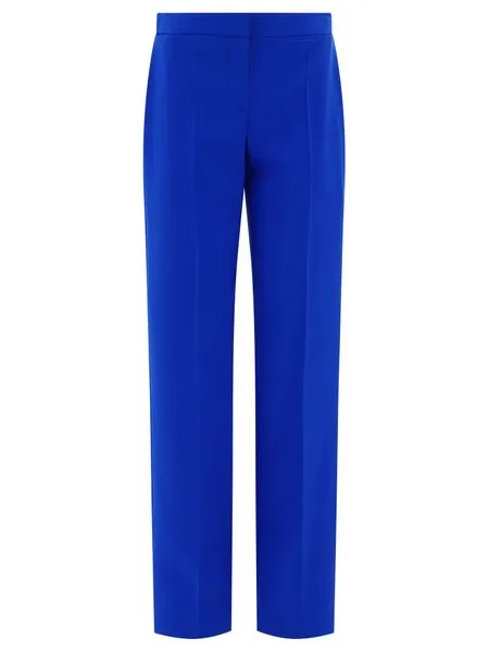 ALEXANDER MCQUEEN Blue Wool Trousers for Women in FW23 Collection