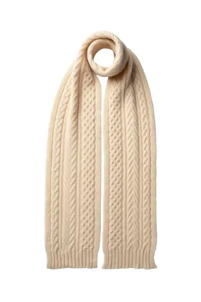 Aran Cable Cashmere Scarf