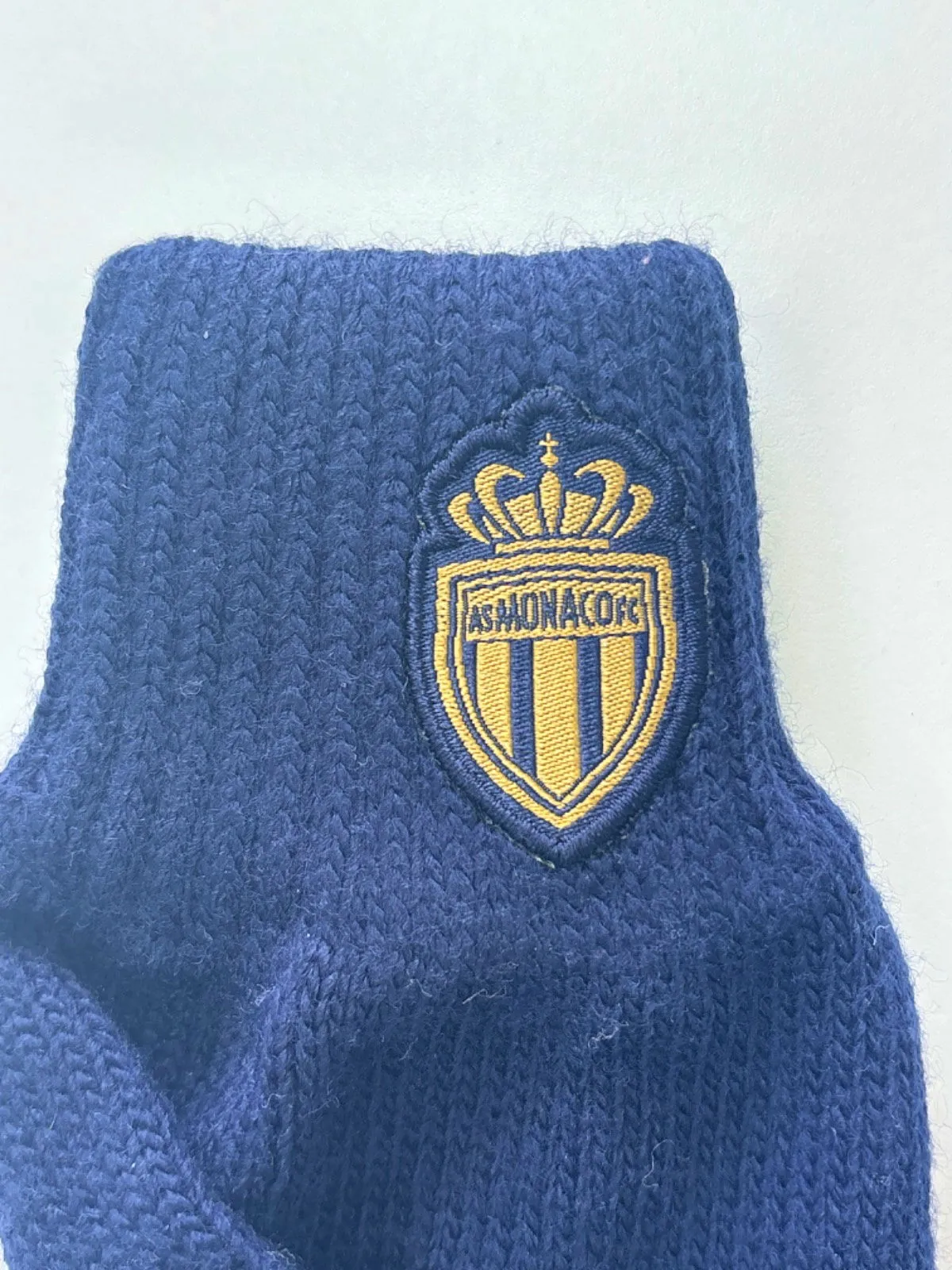 AS Monaco FC Navy Blue Knitted Gloves One Size