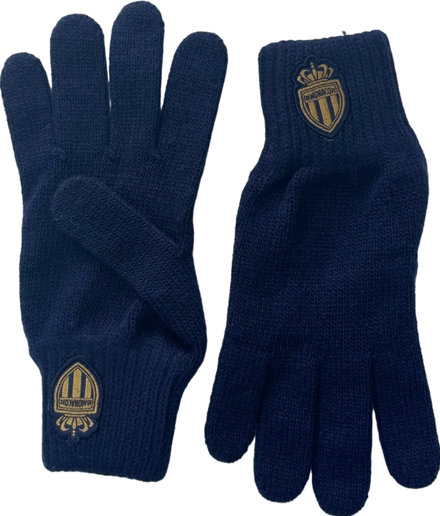 AS Monaco FC Navy Blue Knitted Gloves One Size