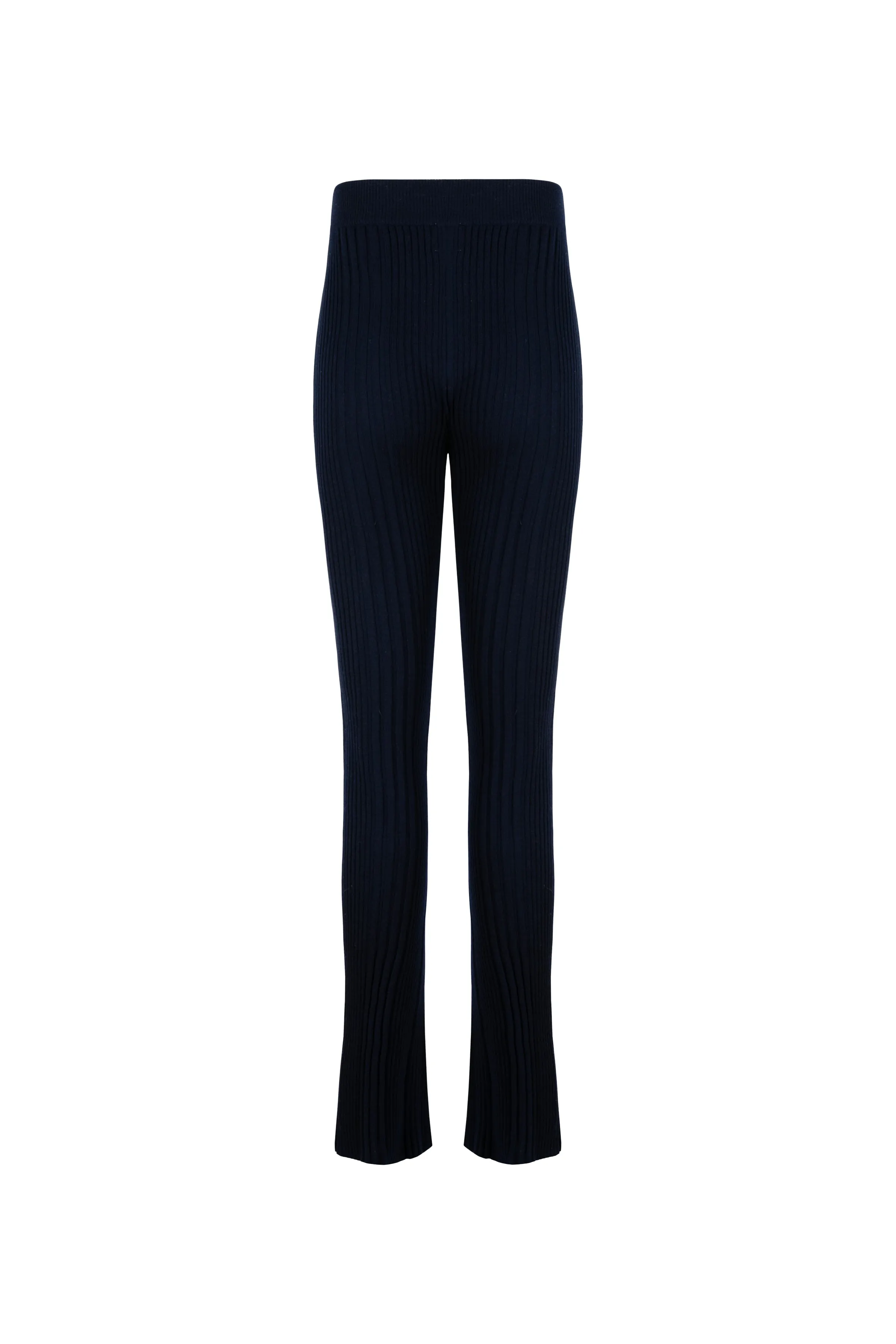 Azize - 100% Wool Navy Blue Trousers with Camisole Detail