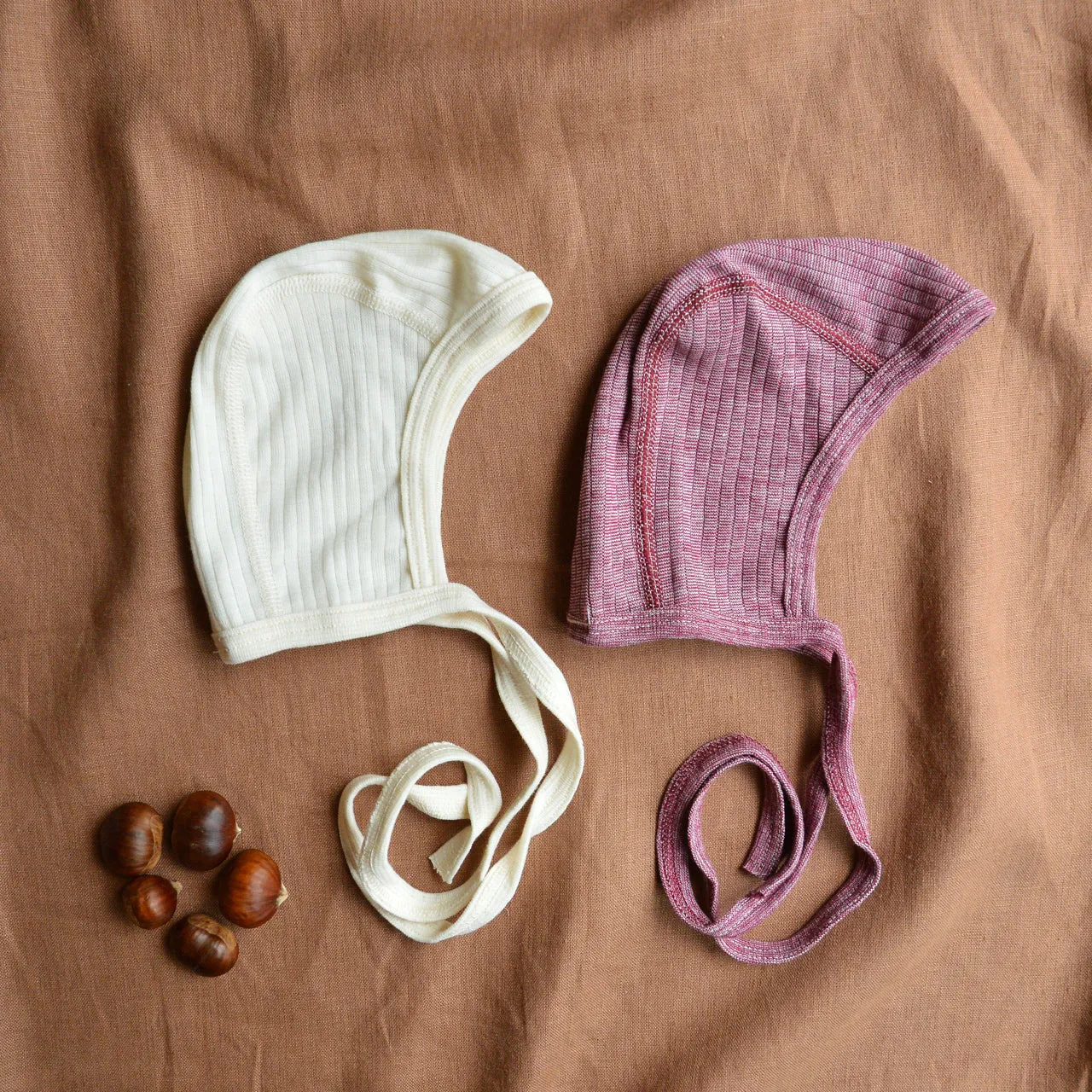 Baby Bonnet - Organic Cotton/Merino/Silk (0-2y)