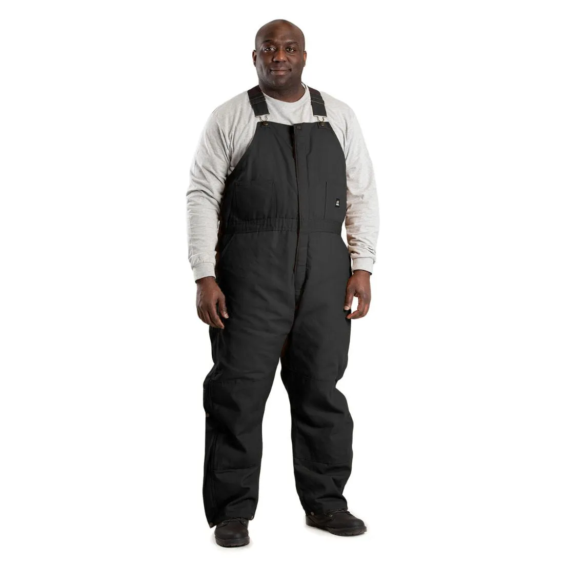 Berne Heritage Men's Insulated Duck Bib Overall B415 - Black