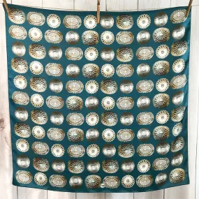 Big Concho Jade 35 x 35 Silk Scarf