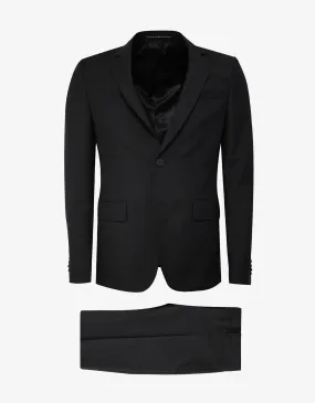 Black Mohair Blend Slim Fit Suit