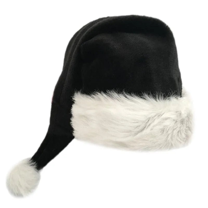 Black Plush Long Christmas Hat