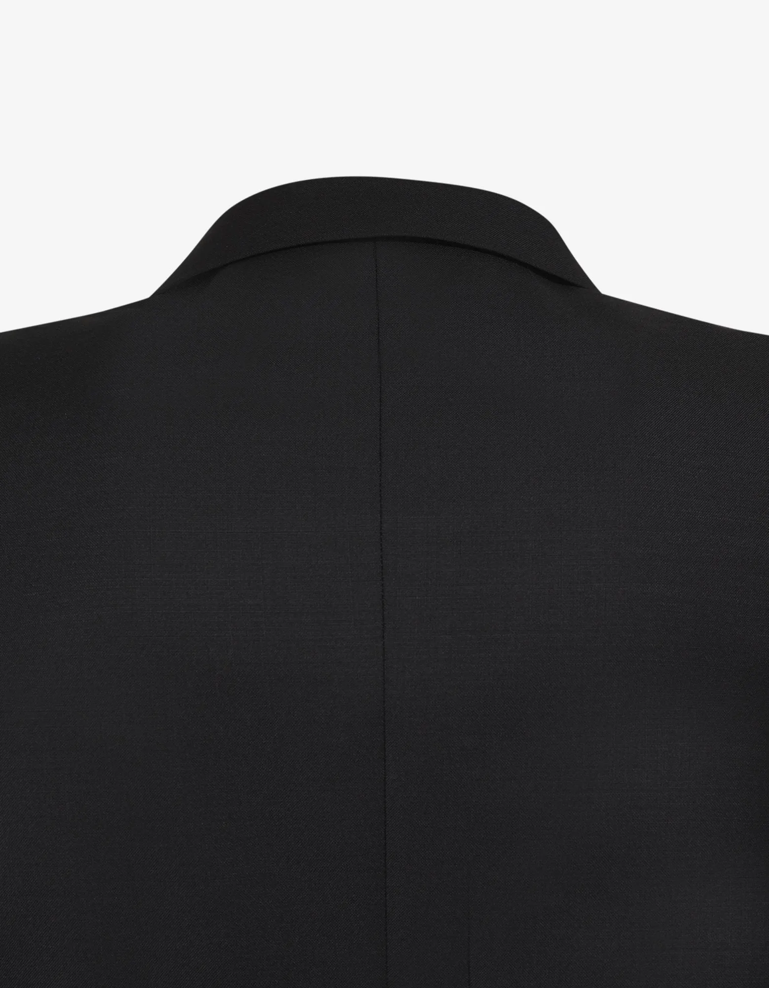 Black Single-Breasted Wool-Blend Suit -