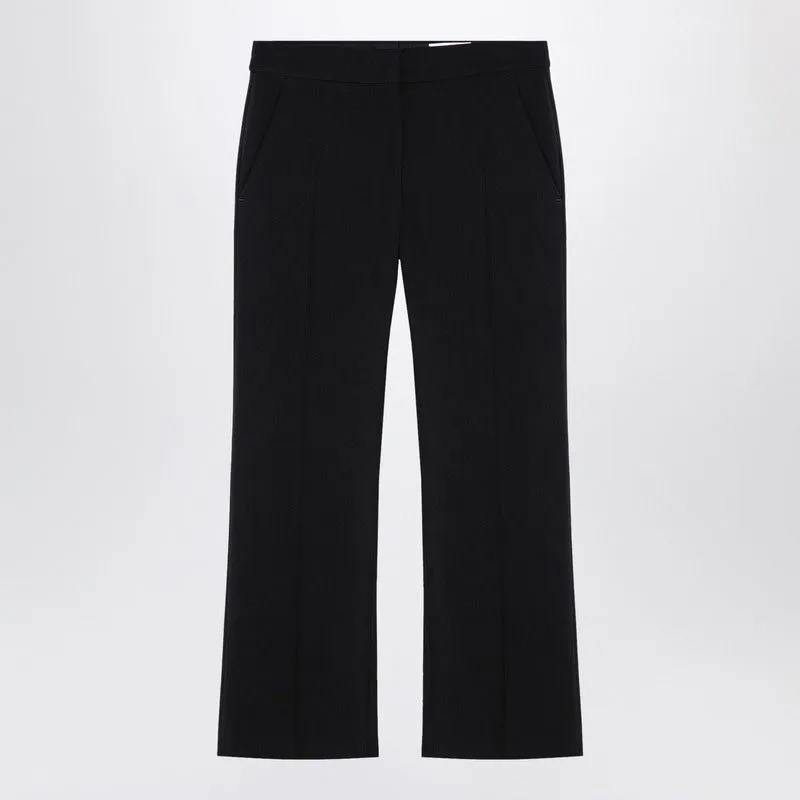 BLACK TAILORED TROUSERS IN WOOL