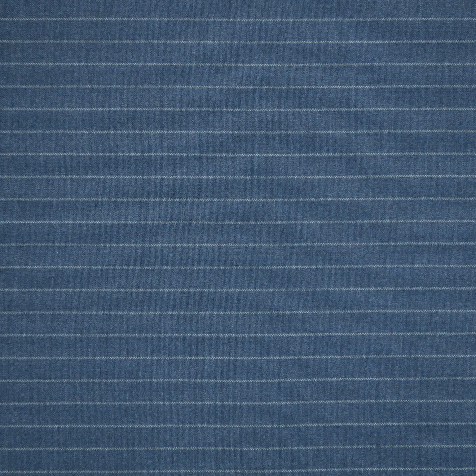 Blue and White Stripe Wool Suiting Fabric