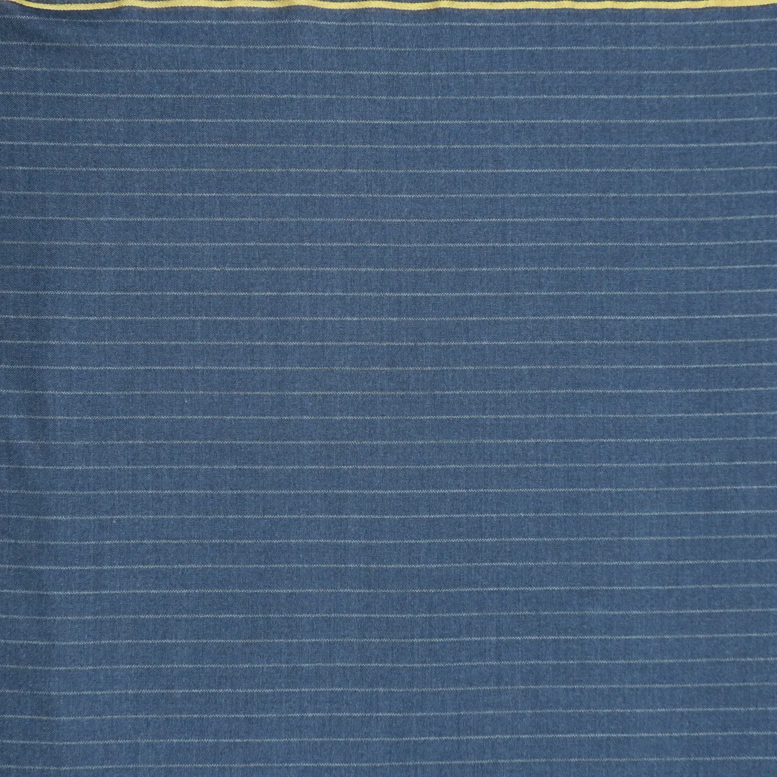 Blue and White Stripe Wool Suiting Fabric