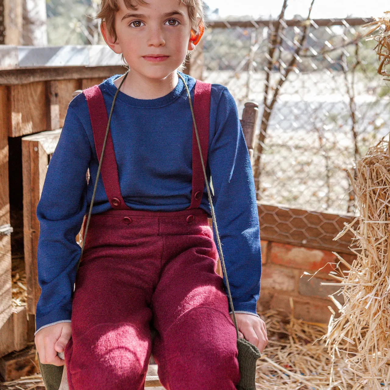 Boiled Wool Dungarees (1-8y)