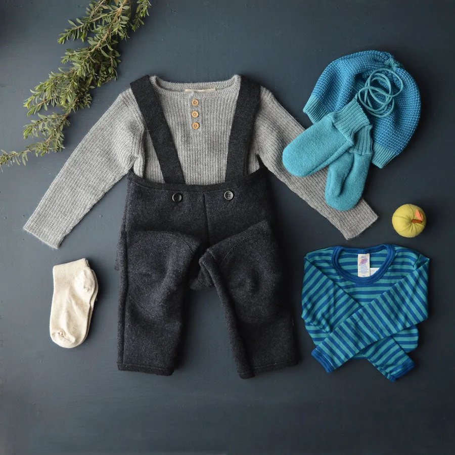 Boiled Wool Dungarees (1-8y)