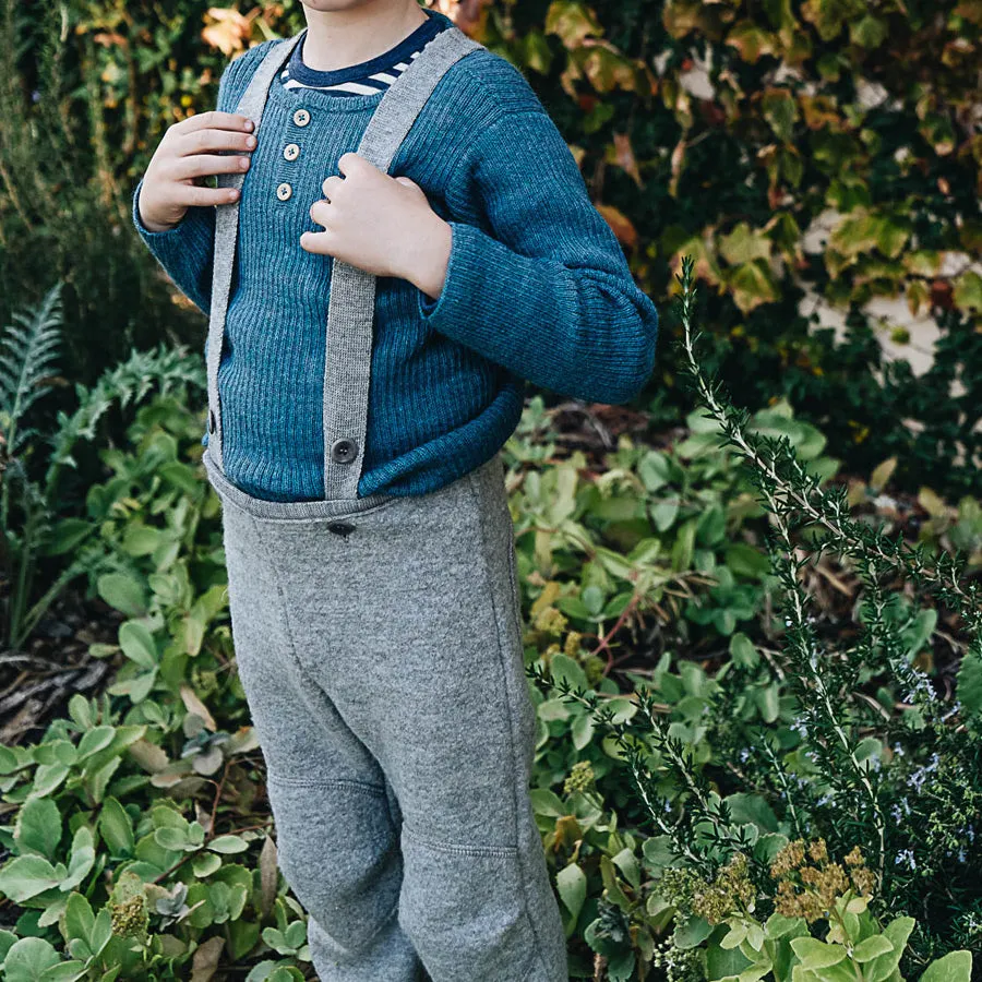 Boiled Wool Dungarees (1-8y)