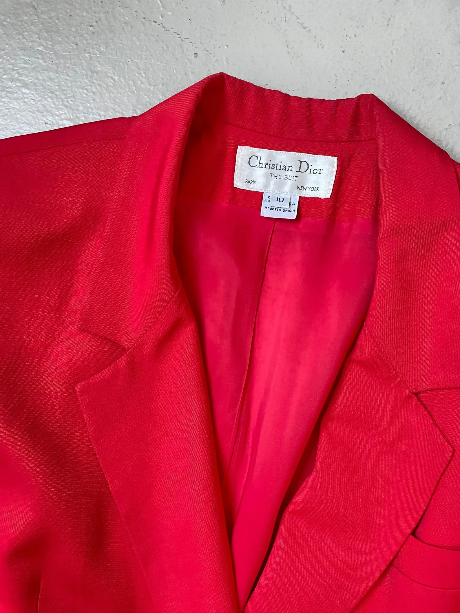 C D Blazer 1990s Red Suit Jacket M