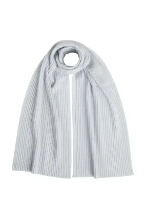 Cable & Rib Cashmere Scarf