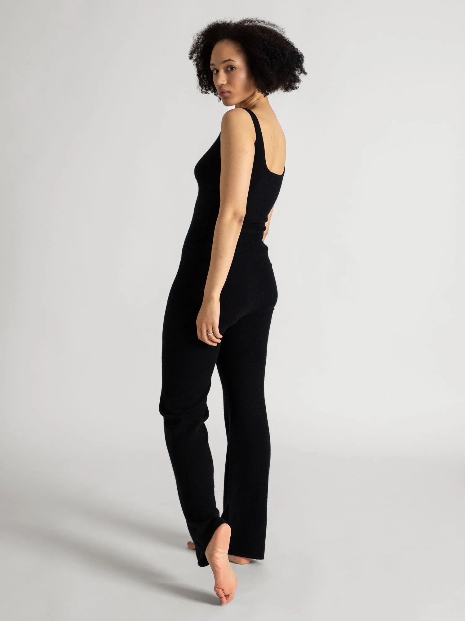 Cashmere jumpsuit "Savasana" - black