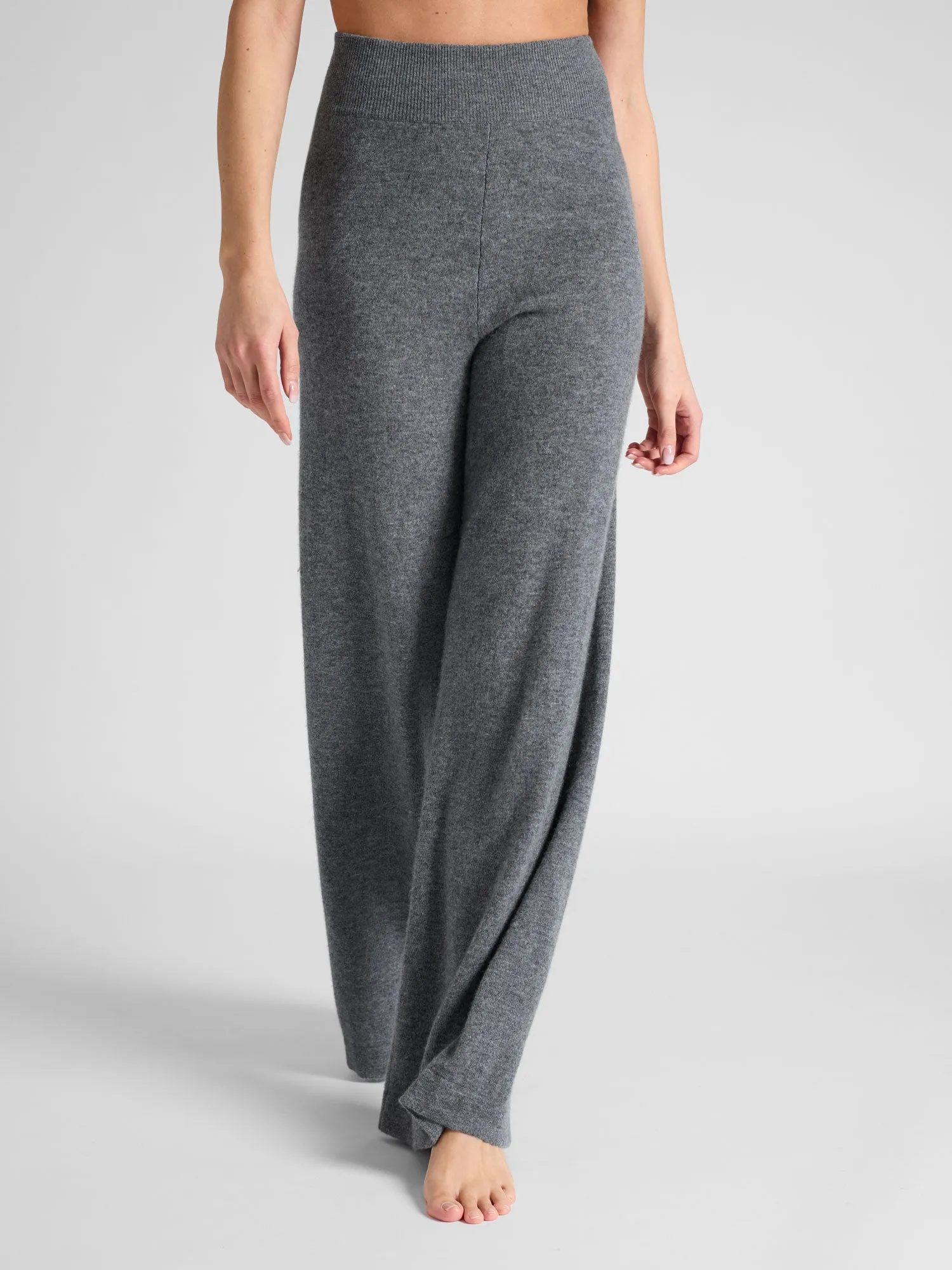 Cashmere pants "Dagny" - dark grey