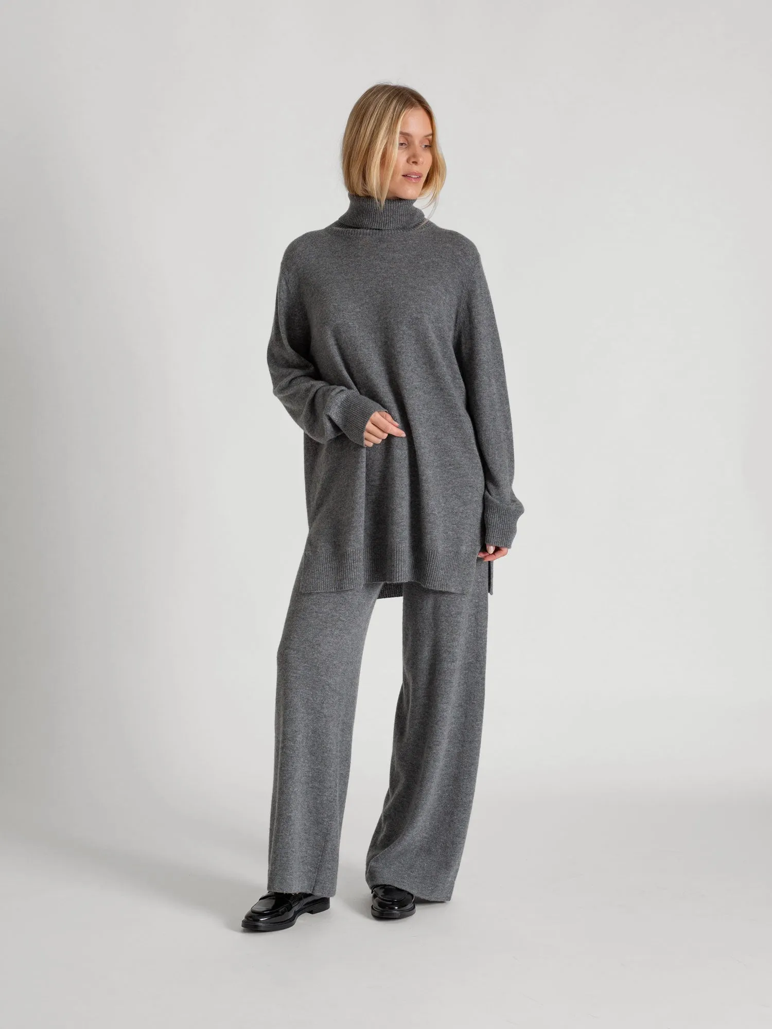 Cashmere pants "Dagny" - dark grey