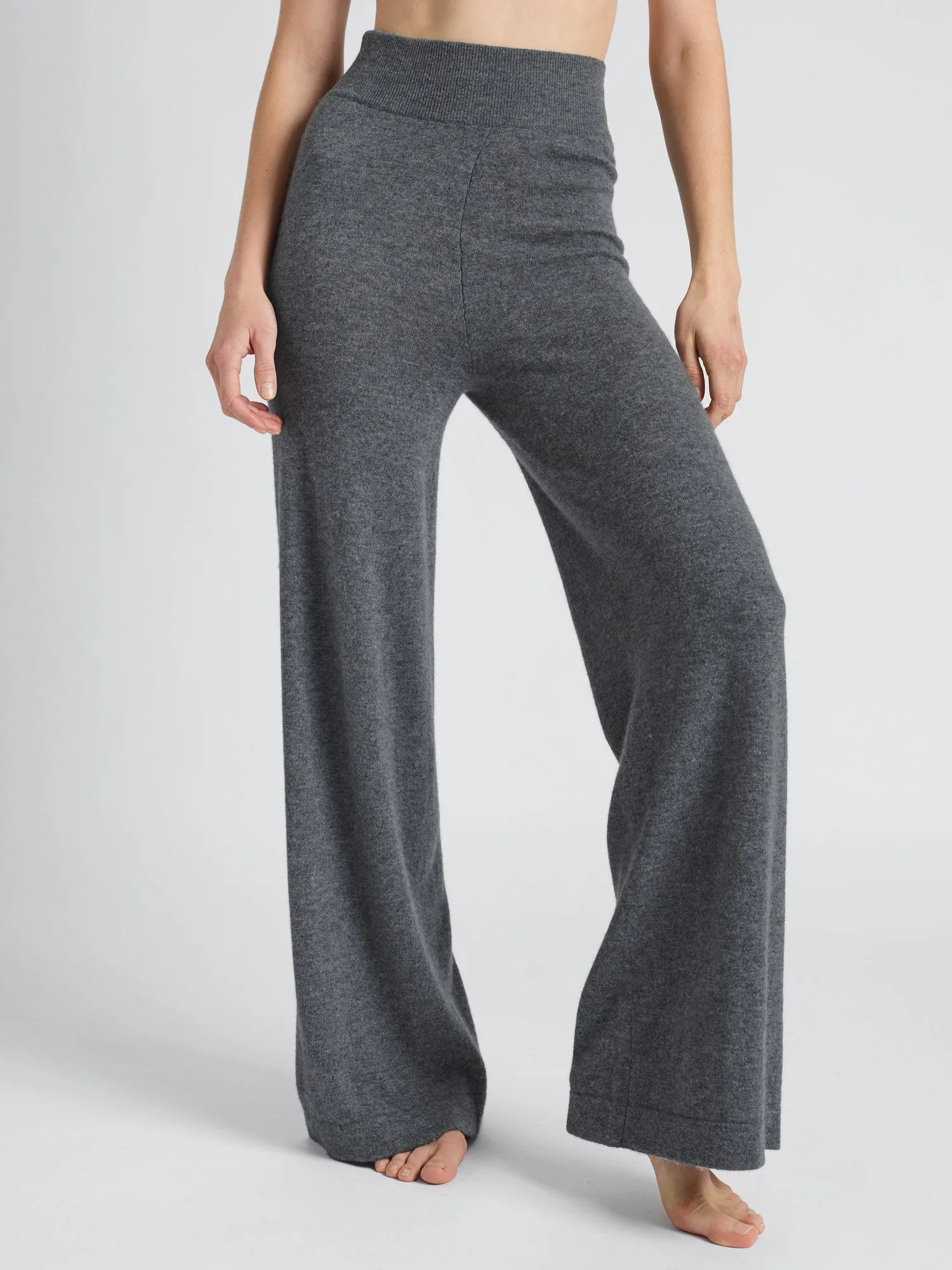 Cashmere pants "Dagny" - dark grey