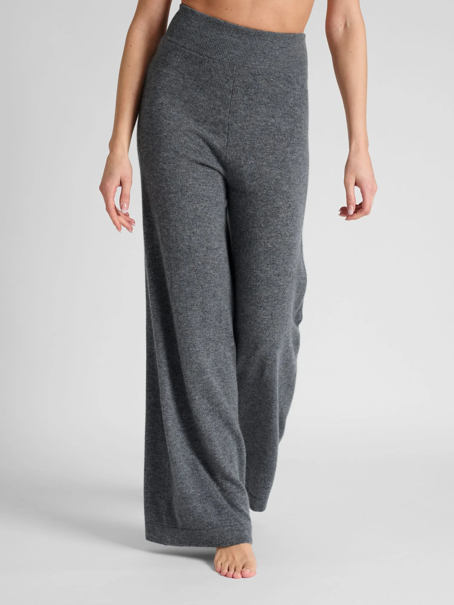 Cashmere pants "Dagny" - dark grey