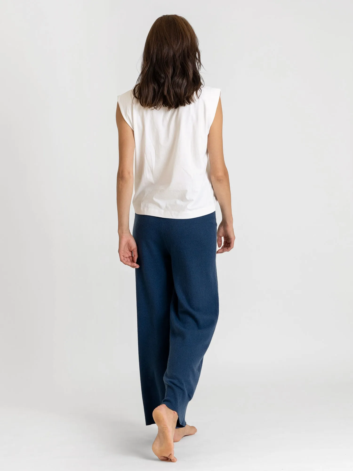 Cashmere pants "Lux pants" - mountain blue