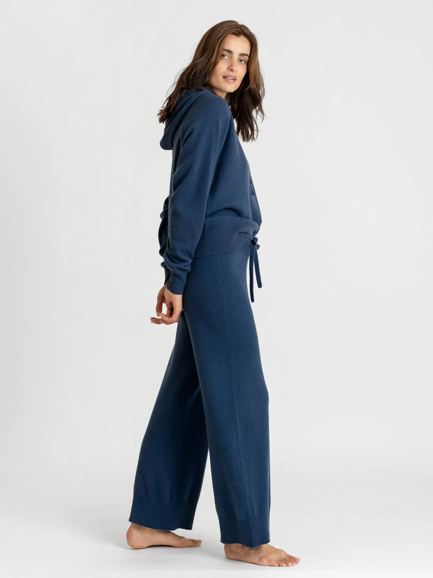 Cashmere pants "Lux pants" - mountain blue