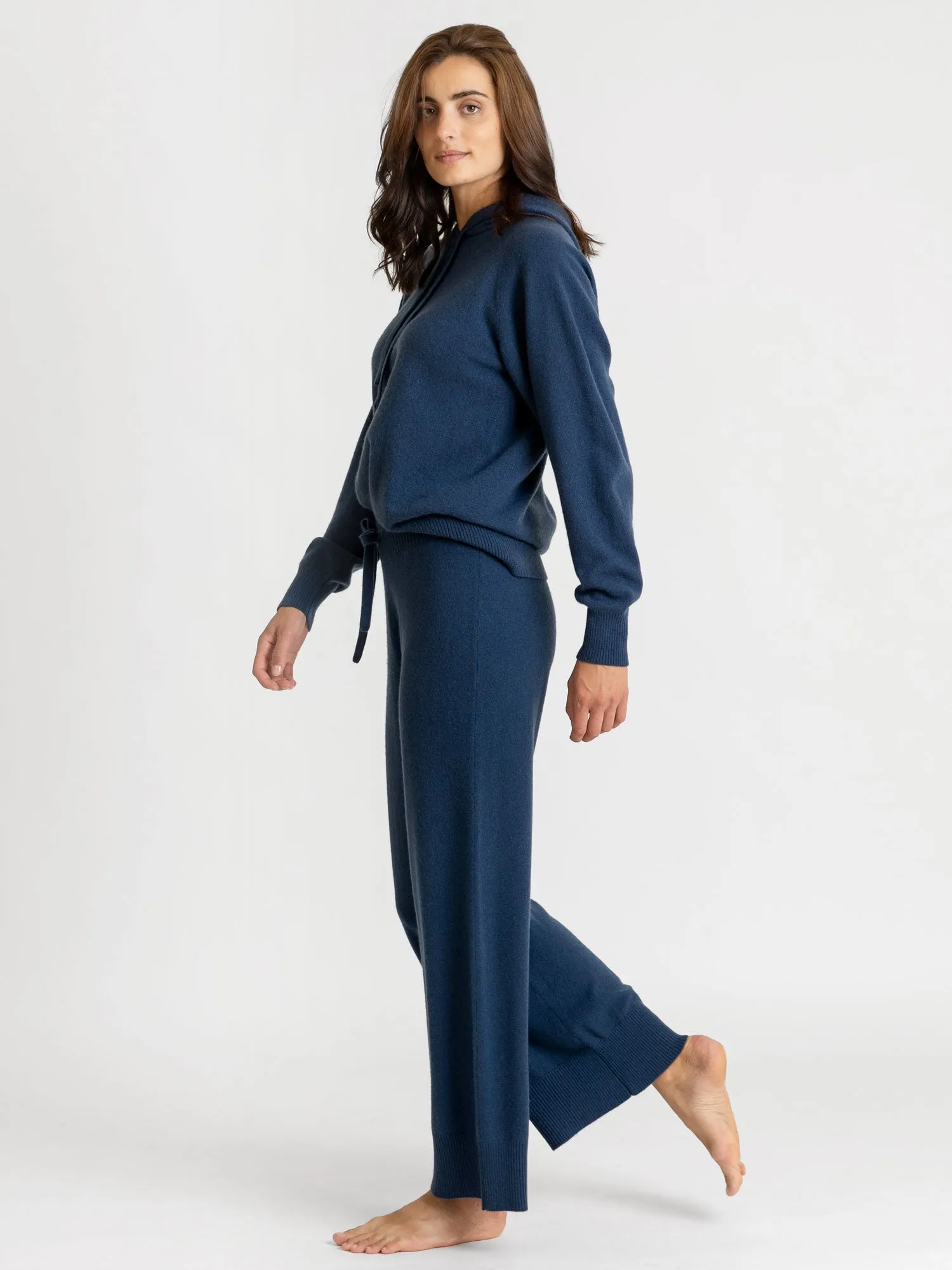 Cashmere pants "Lux pants" - mountain blue