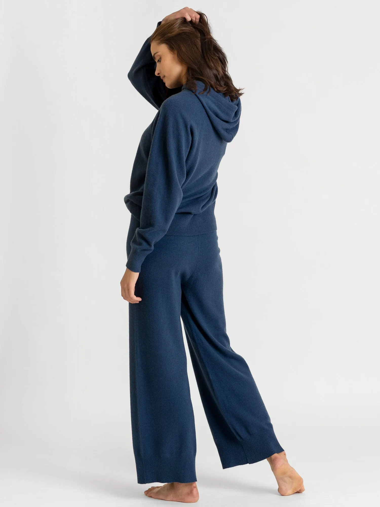 Cashmere pants "Lux pants" - mountain blue