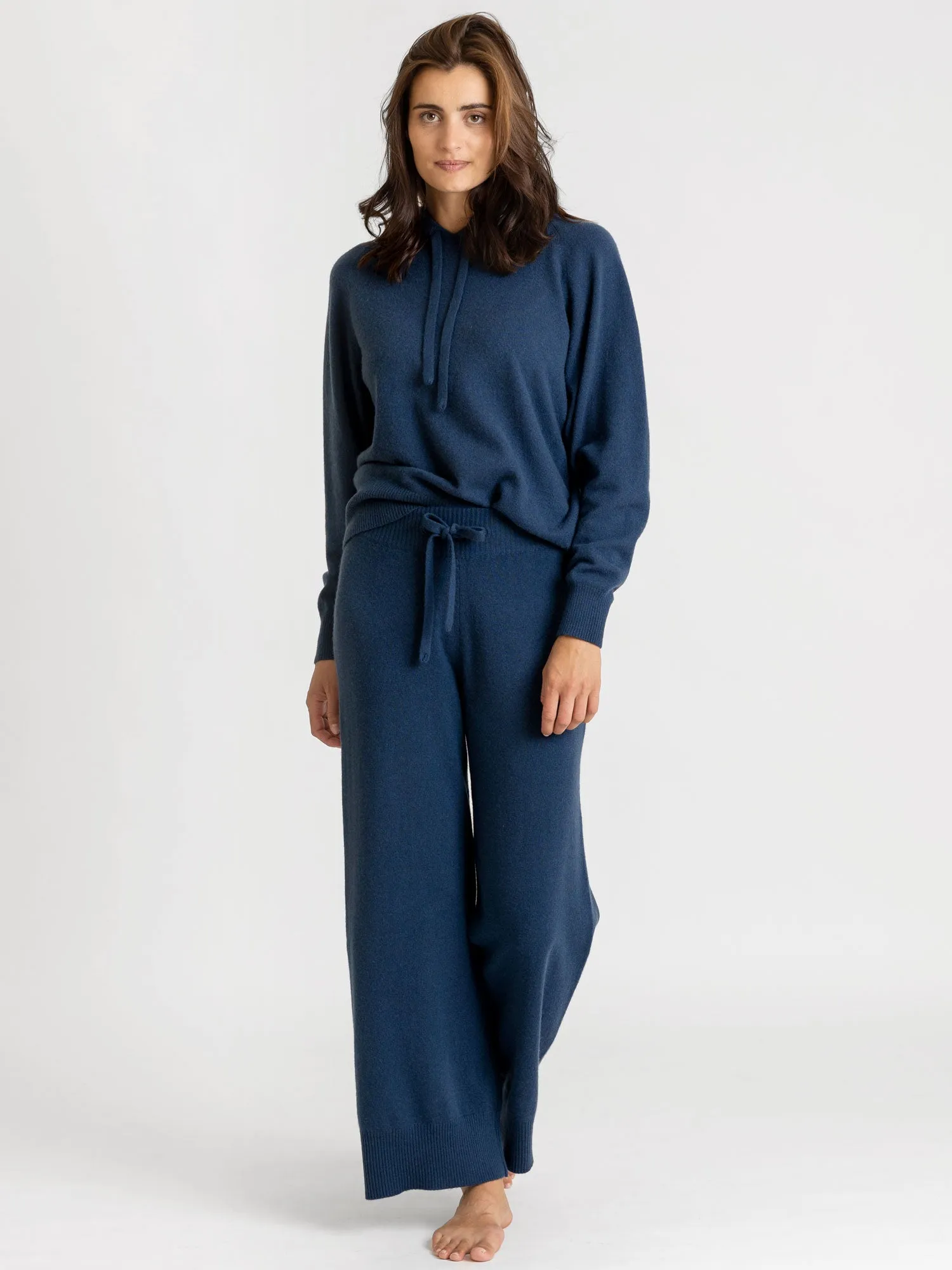 Cashmere pants "Lux pants" - mountain blue