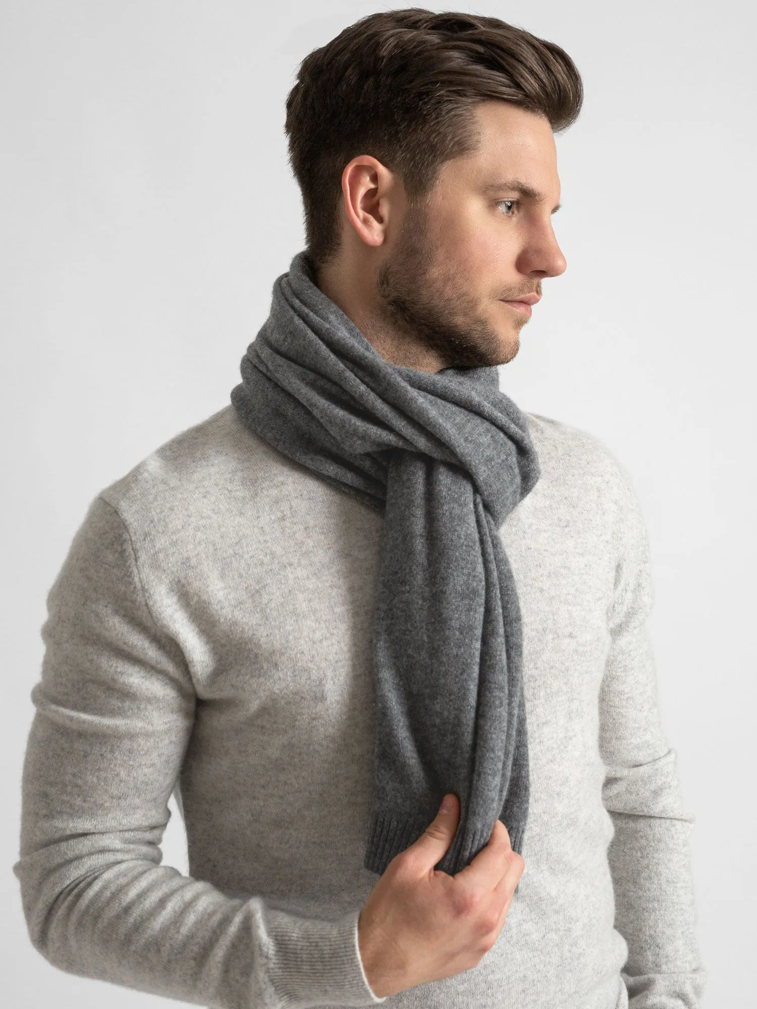 Cashmere scarf "Urban" - dark grey