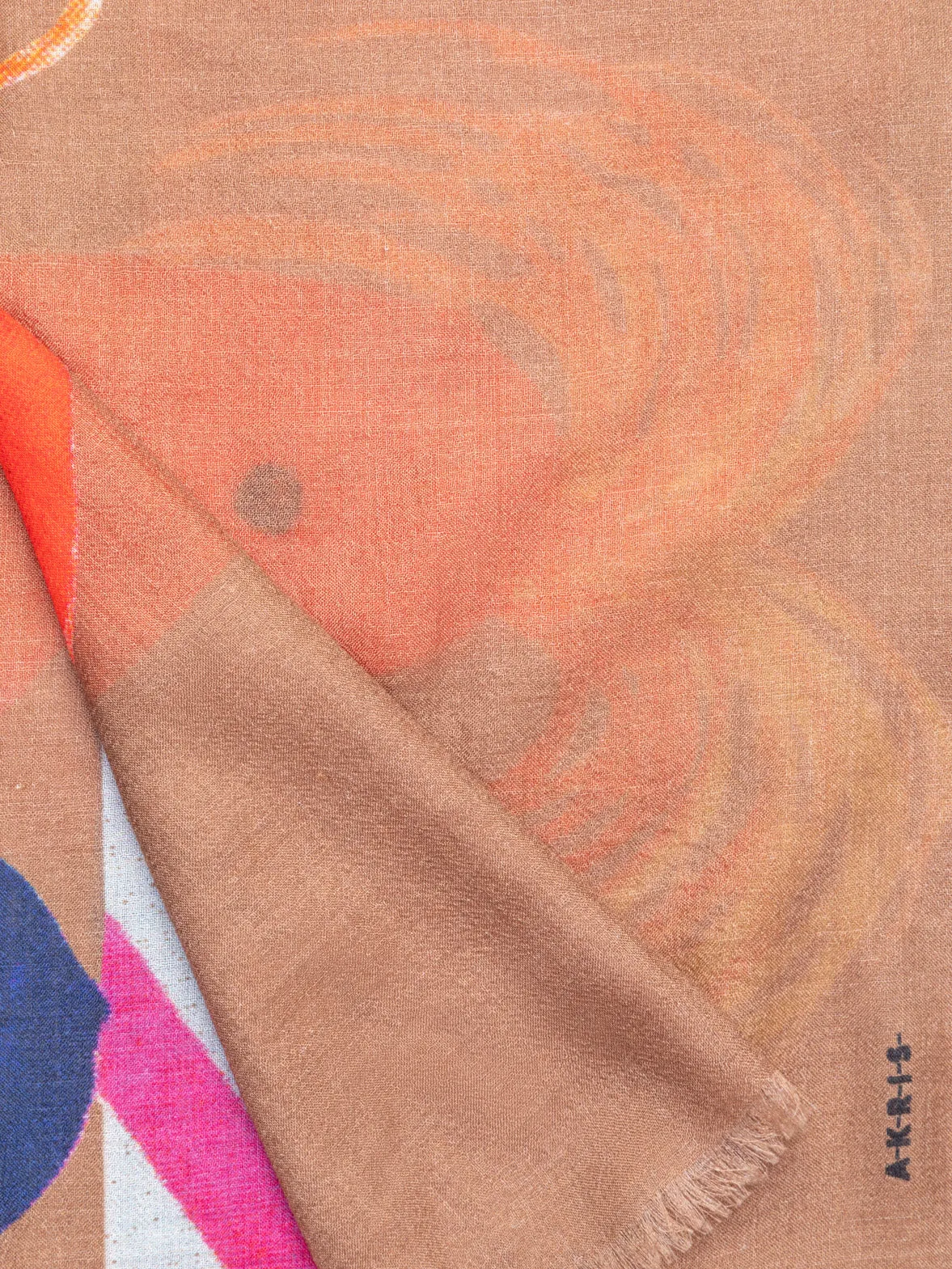 Cashmere Silk Scarf with Rooster Print