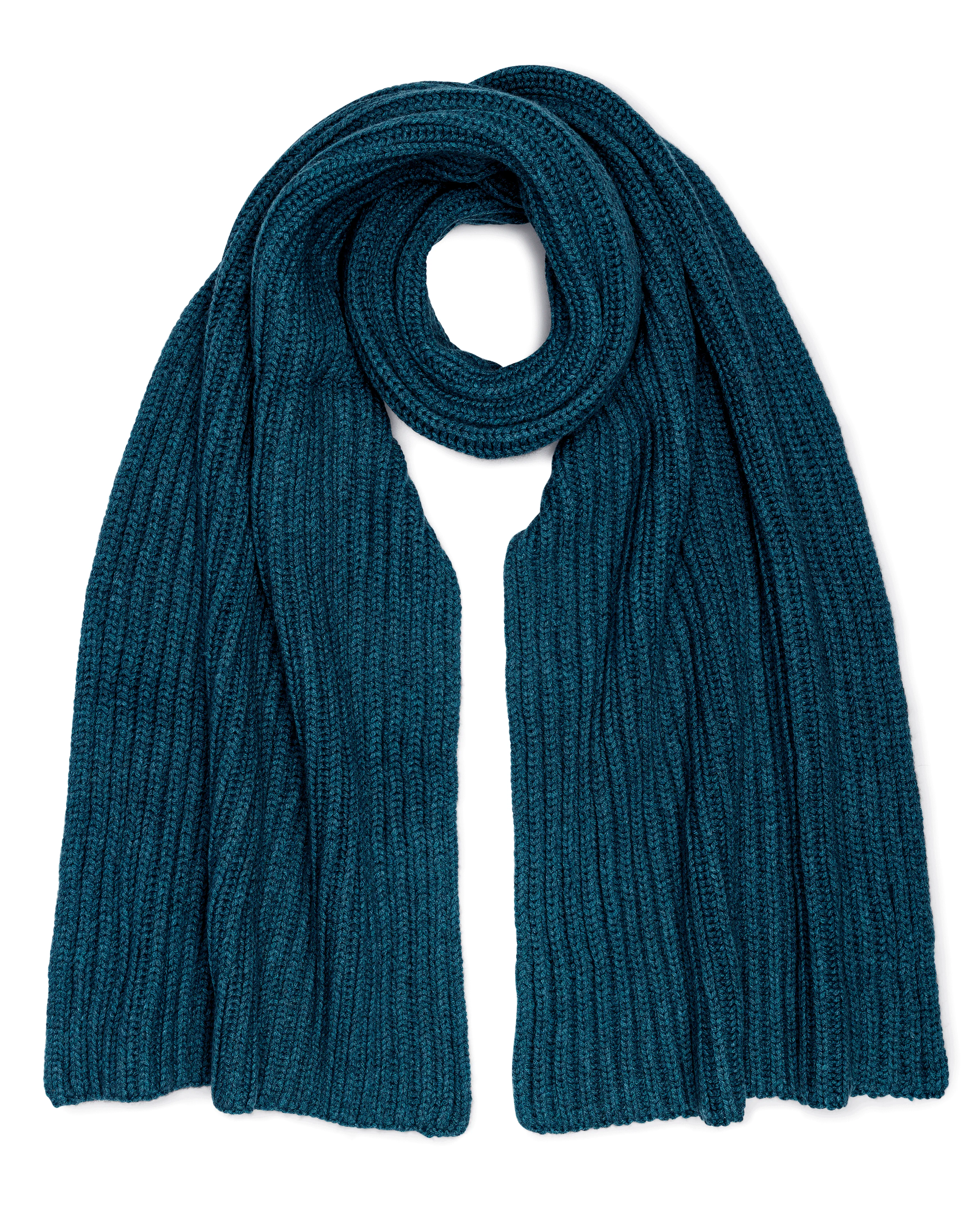 Chunky Ribbed Knit Cashmere Scarf