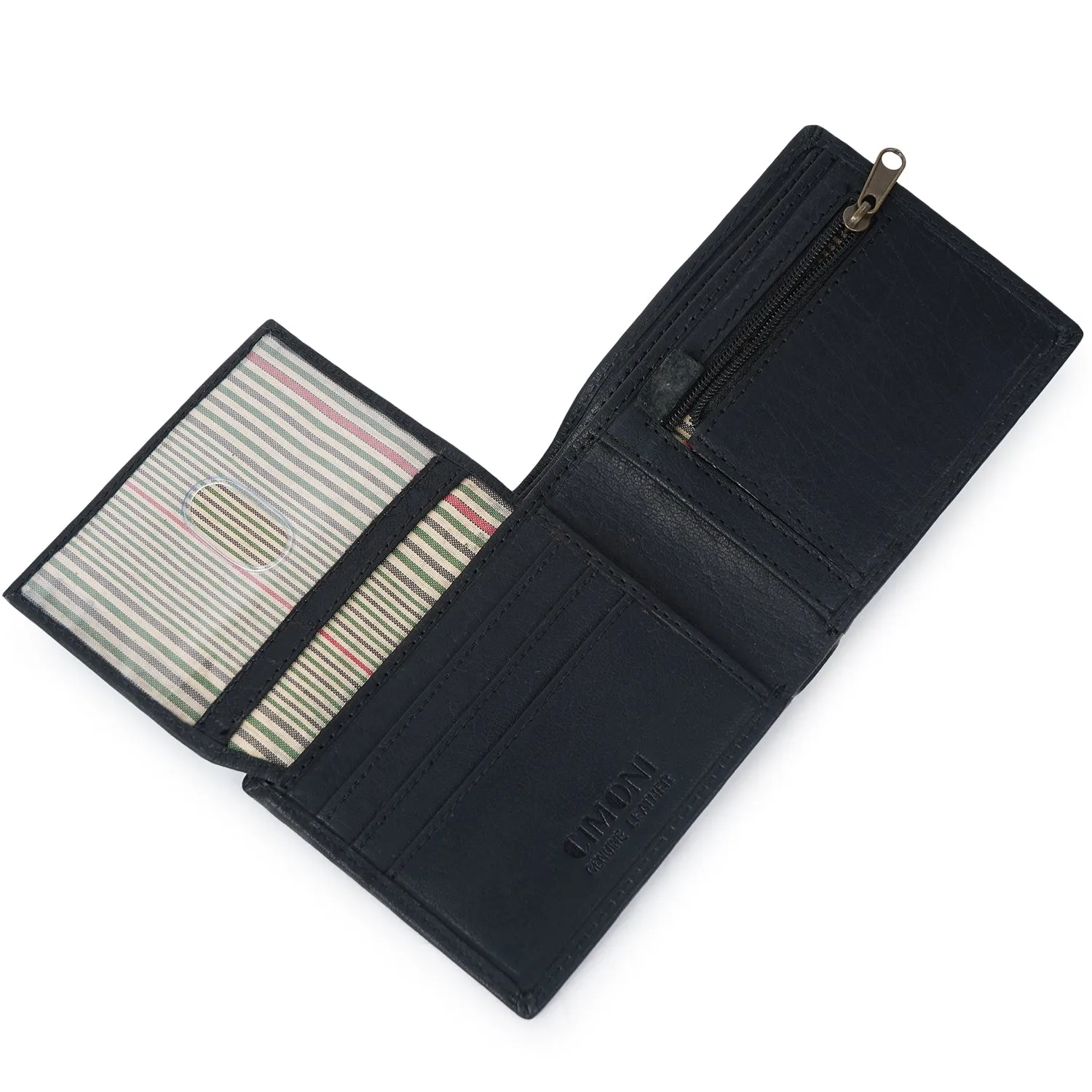 CIMONI Genuine Leather Stylish Classy Design Ultra Slim Multiple Credit Cards Slot Wallet for Men