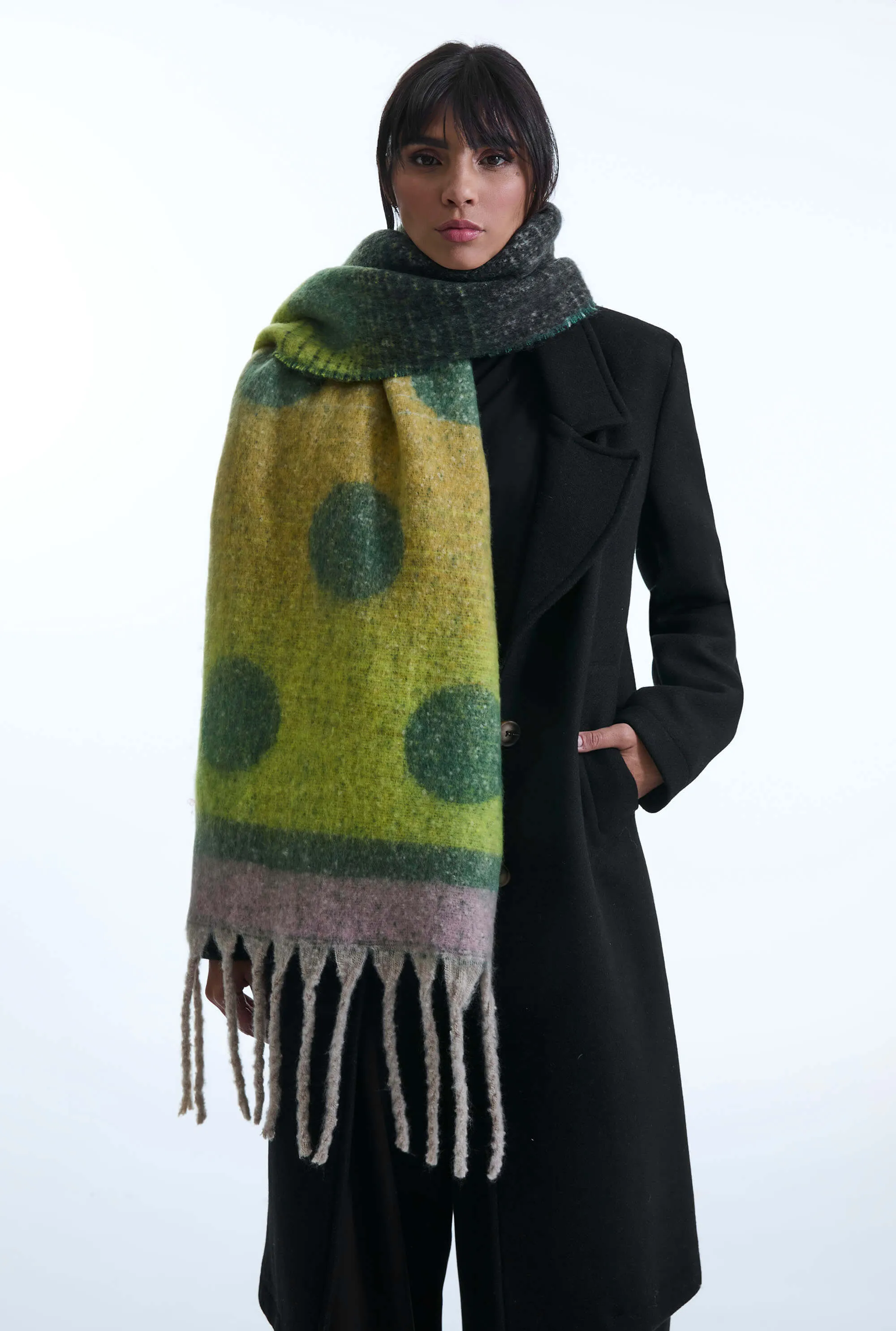 Circle Green Scarf