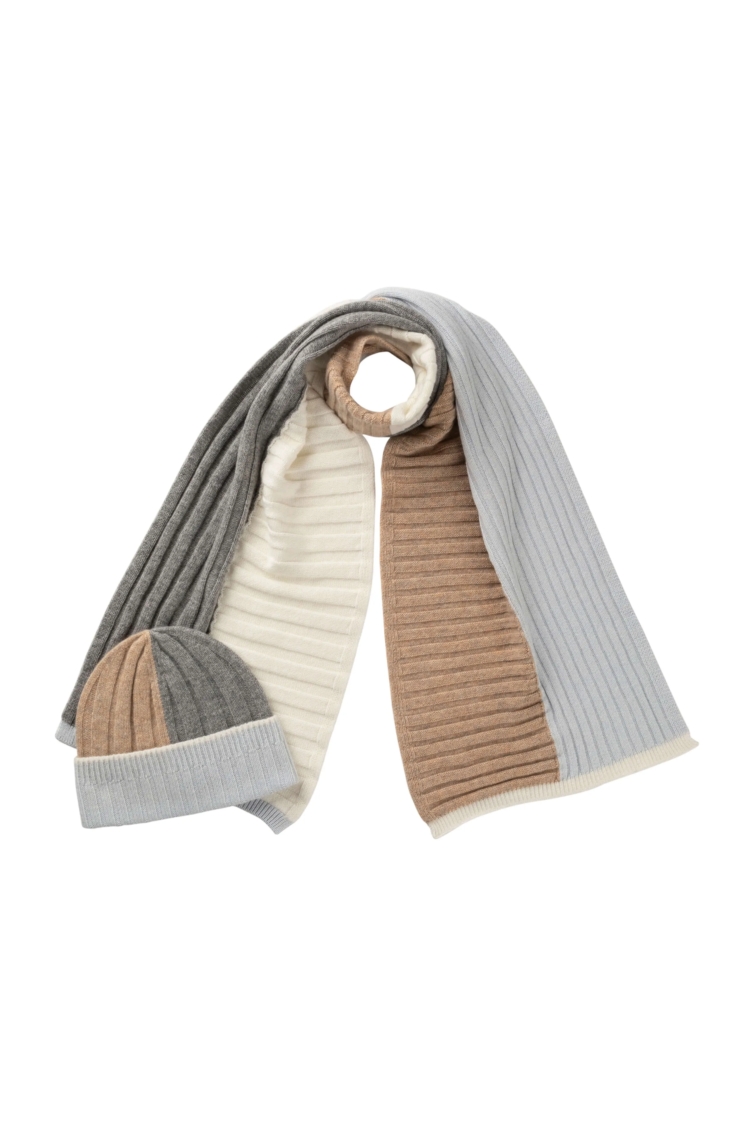 Colour Block Cashmere Scarf