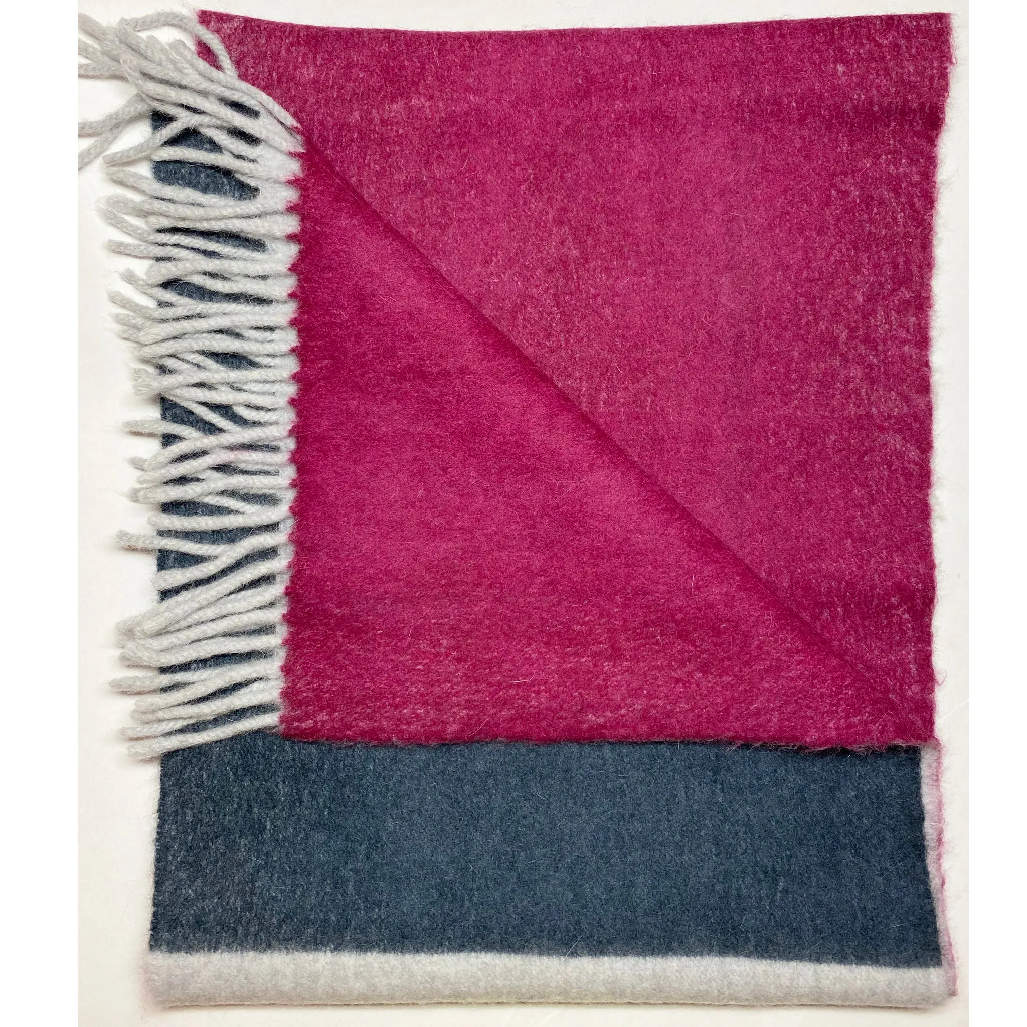 Colour Block hand printed Angora Wool scarf - Staffa 10 womenswear and menswear