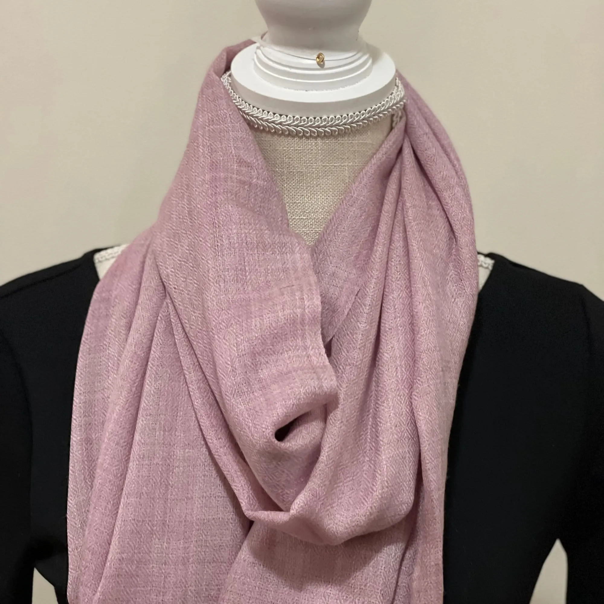 Cozy Pink Cashmere Scarf For Women, Extra Long Travel Scarf, Light Weight Pashmina Scarf, Wrap, Gift for Her