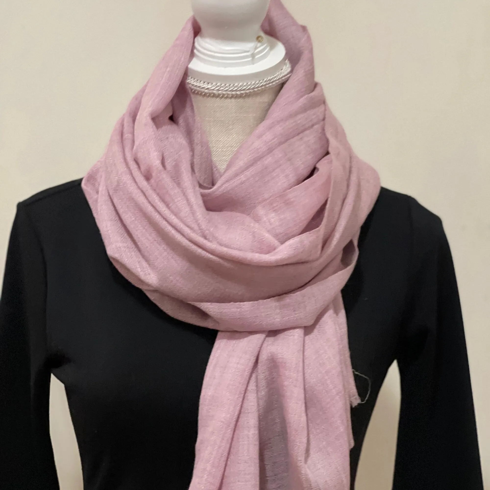 Cozy Pink Cashmere Scarf For Women, Extra Long Travel Scarf, Light Weight Pashmina Scarf, Wrap, Gift for Her