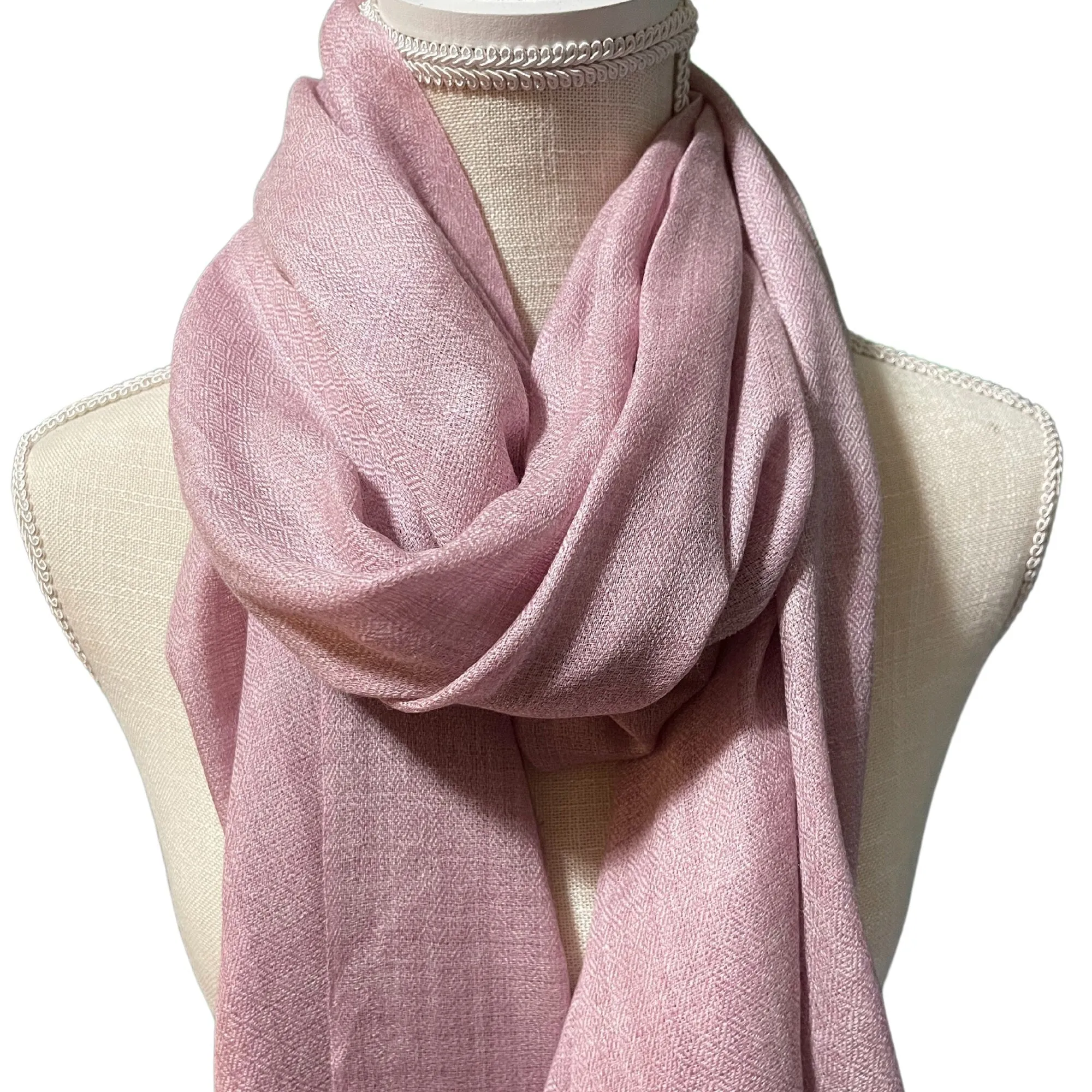 Cozy Pink Cashmere Scarf For Women, Extra Long Travel Scarf, Light Weight Pashmina Scarf, Wrap, Gift for Her