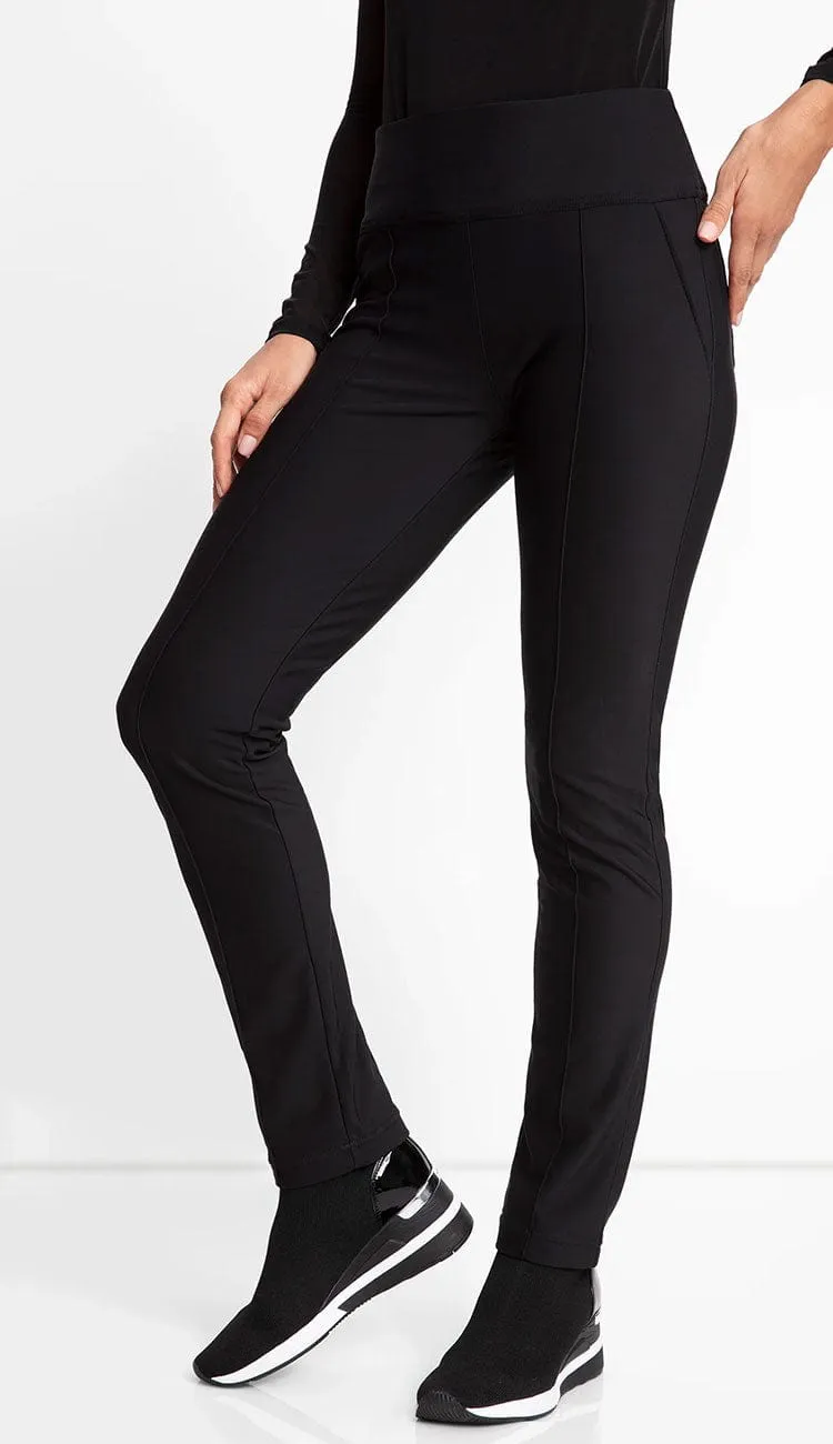 Cozy Sonia Fleece Lined High Rise Pant - Black