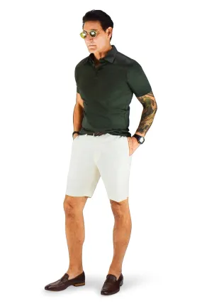 David August Off White Summer Wool Linen Shorts - Cut-to-Order